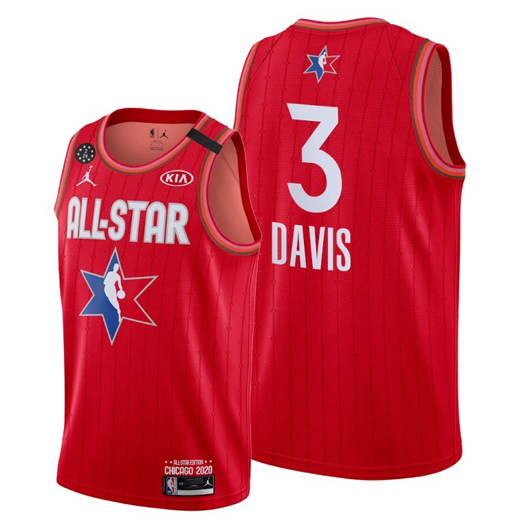 Men's Los Angeles Lakers Anthony Davis #3 NBA 2020 Game Western Conference All-Star Red Basketball Jersey HDA2883SO